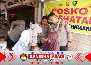 Mahasiswa STIK Angkatan 83/WPS dan Polres Aceh Tenggara Hadirkan Senyum Anak Lewat Trauma Healing Pasca Banjir di Desa Penungkunan
