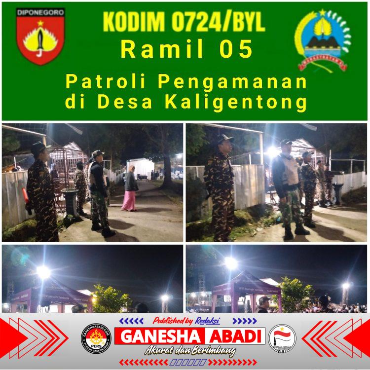 Patroli Malam Koramil Ampel, Perkuat Keamanan Desa Kaligentong