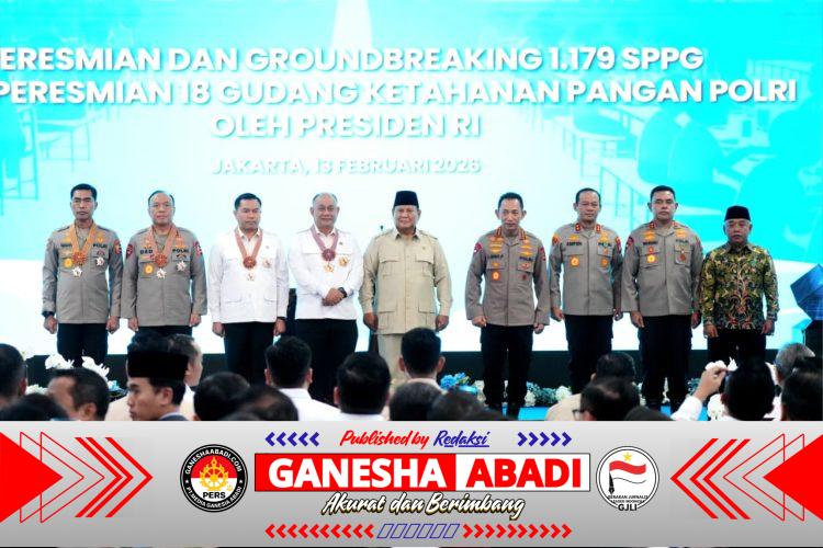 PRESIDEN PRABOWO ANUGERAHKAN BINTANG JASA DAN SATYALANCANA WIRA KARYA KEPADA PENGGERAK MBG DAN RANTAI PASOK SPPG POLRI