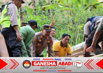 Polresta Pati di Garda Terdepan Bangun Akses Warga, Kapolresta Resmikan Ground Breaking Jembatan Merah Putih Presisi