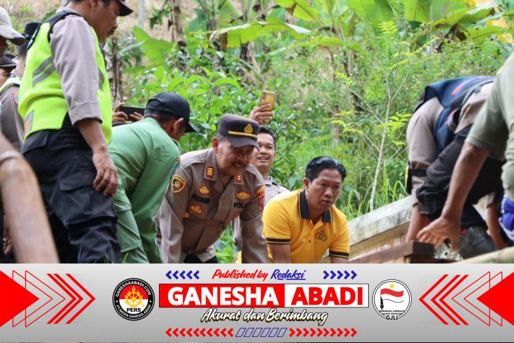 Polresta Pati di Garda Terdepan Bangun Akses Warga, Kapolresta Resmikan Ground Breaking Jembatan Merah Putih Presisi