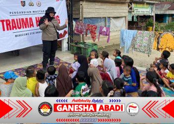 Hangatkan Hati Warga Darul Hasanah, Trauma Healing STIK dan Polres Aceh Tenggara Bangkitkan Senyum Anak Negeri  Aceh Tenggara