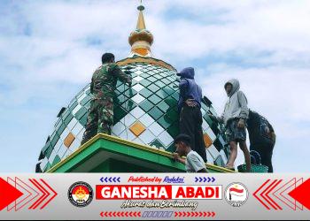 Mushola Baitul Mukmin Kini Memiliki Kubah Berkat TMMD Reguler ke 127 Kodim 0728/Wonogiri