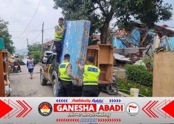 Pengamanan dan Kemanusiaan Berjalan Bersama di Lokasi Bencana Tanah Bergerak