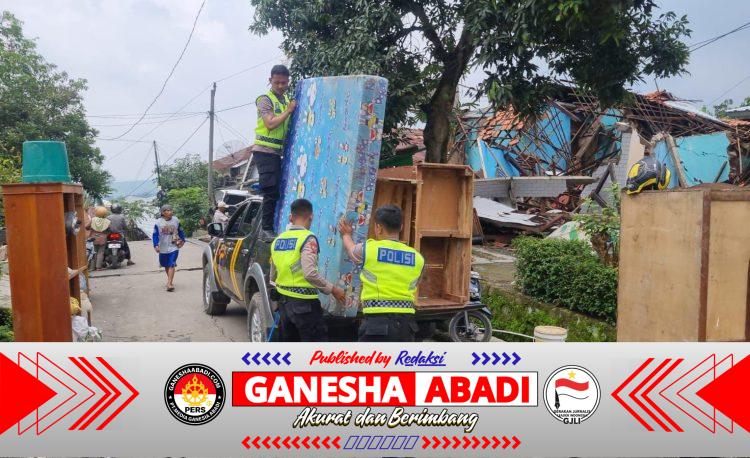 Pengamanan dan Kemanusiaan Berjalan Bersama di Lokasi Bencana Tanah Bergerak