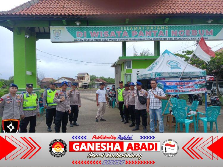 Jaga Kondusivitas, Polsek Kaliwungu Intensifkan Patroli di Objek Wisata Kendal