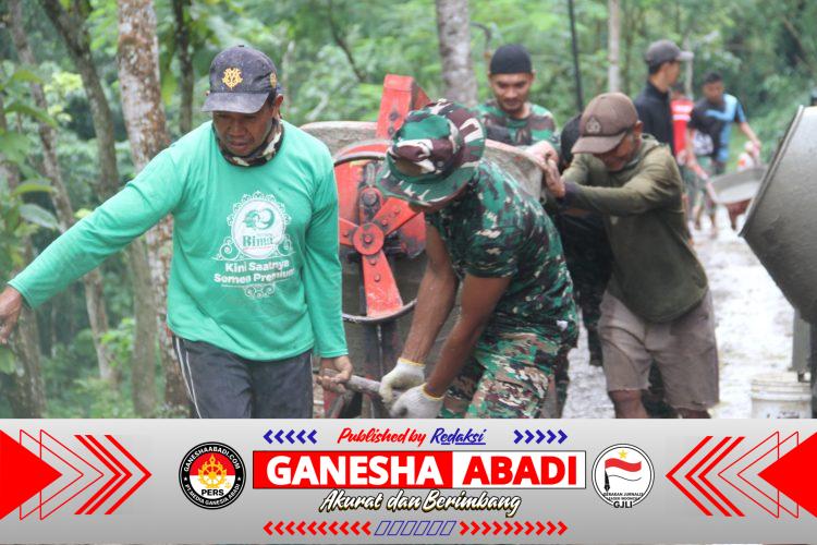 Begini Kunci Kemanunggalan TMMD Ke 127 Kodim Wonogiri Di Desa Kembang