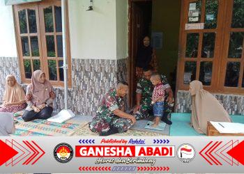 Babinsa Bantu Timbangan di Posyandu, Wujud Kepedulian Terhadap Kesehatan Balita