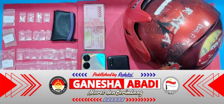 Polres Pelabuhan Tanjungperak Amankan Tiga Terduga Pengedar Narkoba di Sawah Pulo