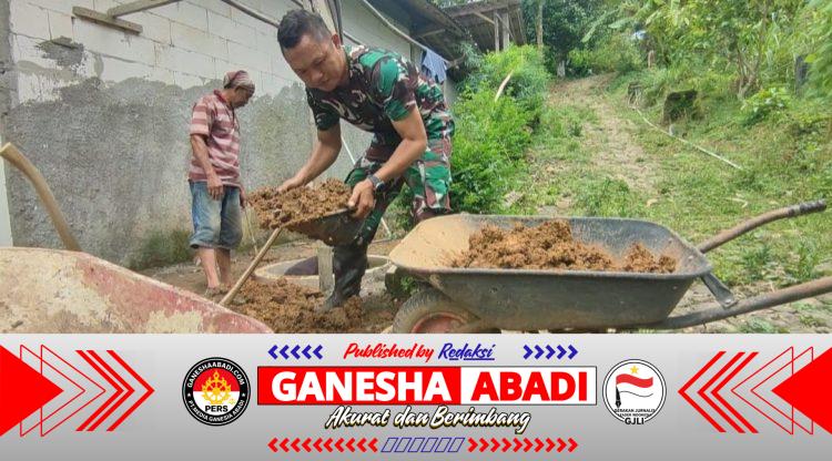 Demi Warga Yang Sehat, Satgas TMMD Bangun Jamban Permanen di Pelosok Desa