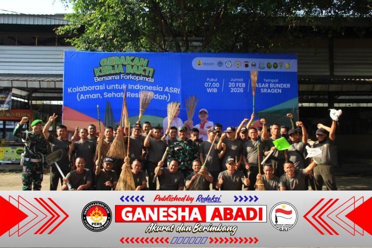 Kodim Sragen bersihkan pasar wujudkan Indonesia Asri