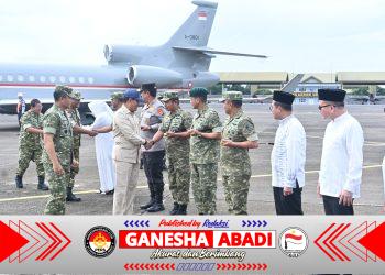 Danlanud Sultan Hasanuddin Sambut dan Hantar Kunjungan Kerja Wamenhan RI di Makassar