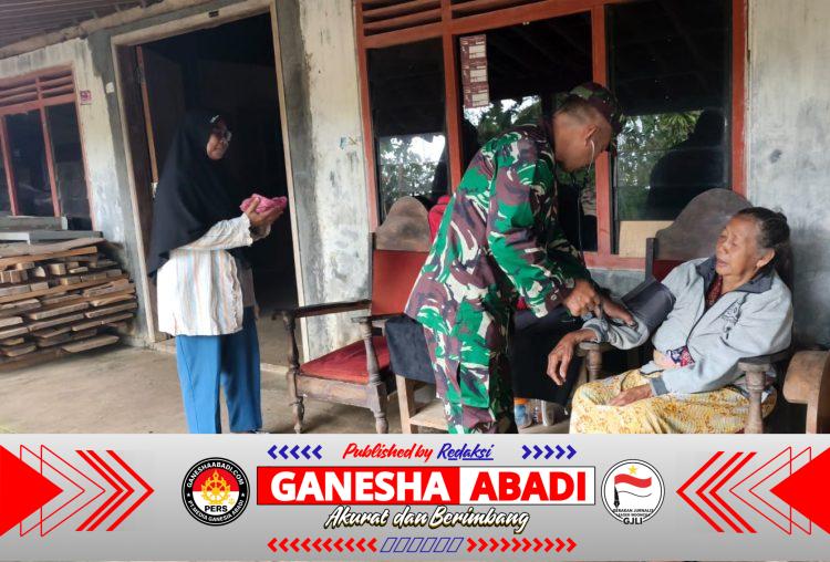 Ibu Karimah Tidak Perlu Menyita Waktu Lagi Untuk Berobat Berkat Tim Kesehatan TMMD 127 Kodim Wonogiri