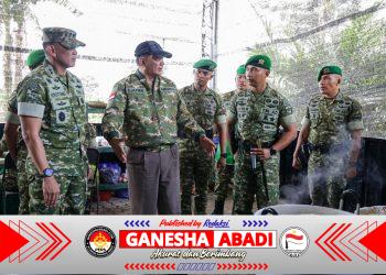 Pastikan Kesiapan Satuan, Wapang TNI Mendampingi Menhan RI Tinjau Yonif TP 848/SPC di Lampung