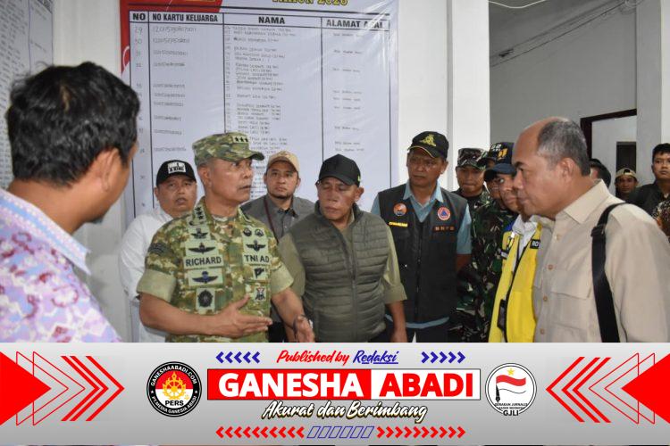 Tinjau Lokasi Terdampak Bencana, Kasum TNI Cek Pembangunan Huntara di Tapanuli Tengah