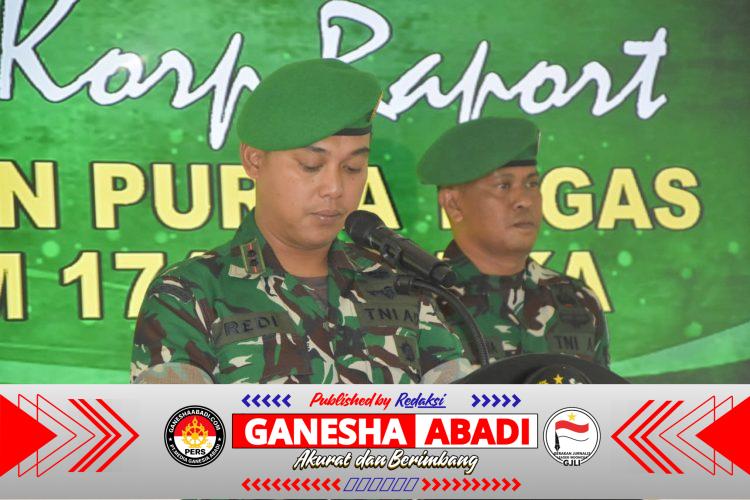 Dandim 1710/Mimika Pimpin Tradisi Korps Pindah Satuan dan Purna Tugas Prajurit
