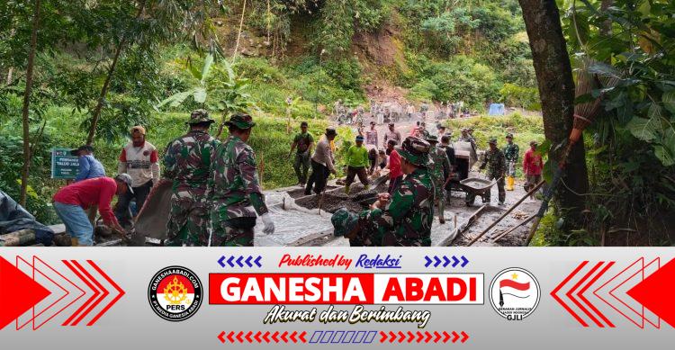 Bulan Puasa Bukan Penghalang Dalam Kemanunggalan TNI Dan Warga Di Lokasi TMMD 127 Kodim Wonogiri