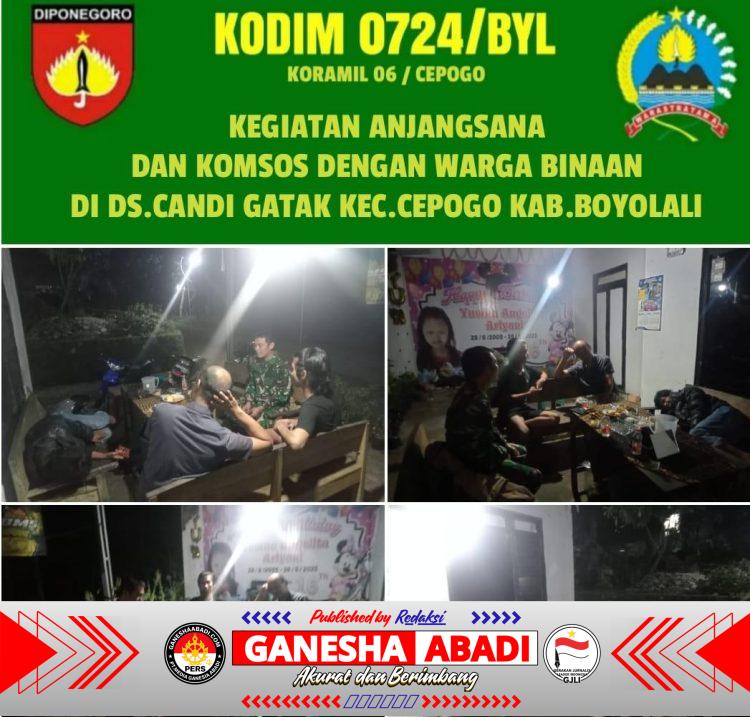 Babinsa Candi Gatak Intensifkan Komsos, Pererat Hubungan dan Jaga Kondusivitas Wilayah