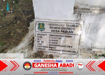 Proyek Pagar Makam Rp100 Juta di Desa Pabian Sumenep Disorot, Dugaan Kegagalan Konstruksi Menguat