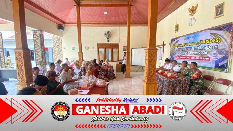 Babinsa Srawung Hadiri Musdes Penetapan KPM BLT Dana Desa