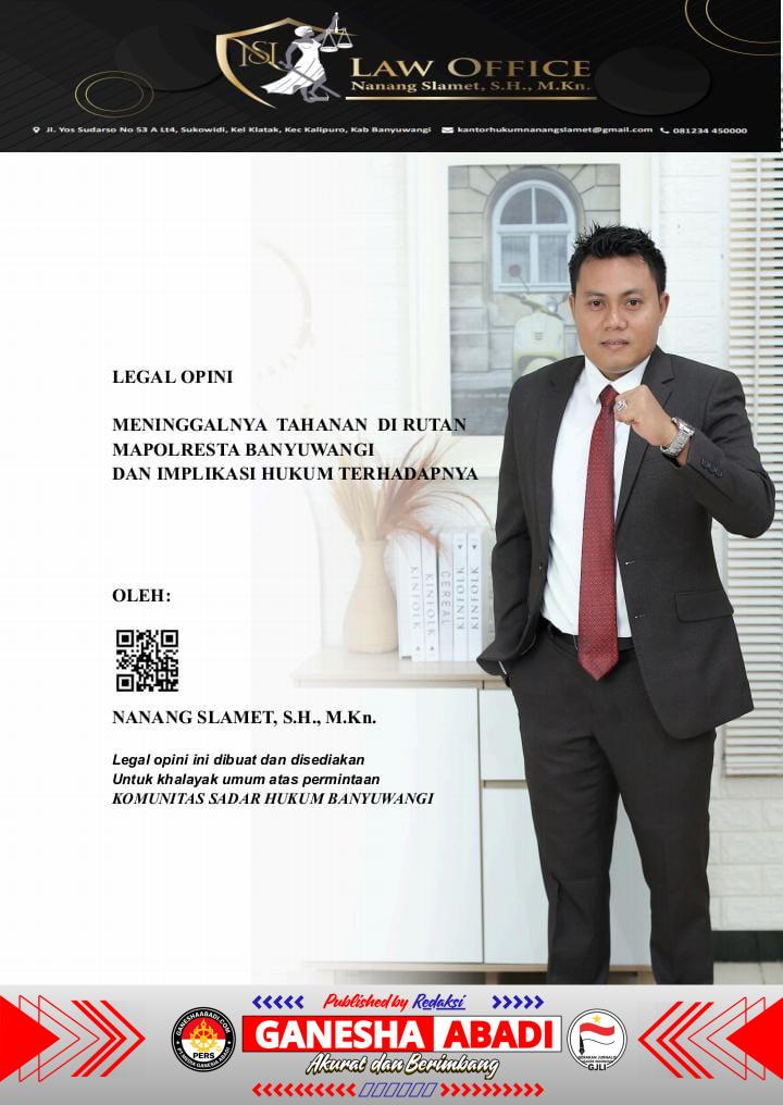 Misteri Kematian Tahanan di Rutan Mapolresta Banyuwangi Menguat, 42 Hari Tanpa Penjelasan Resmi