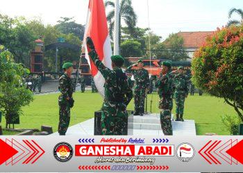Kasdim Pimpin Upacara Bendera Hari Senin di Makodim