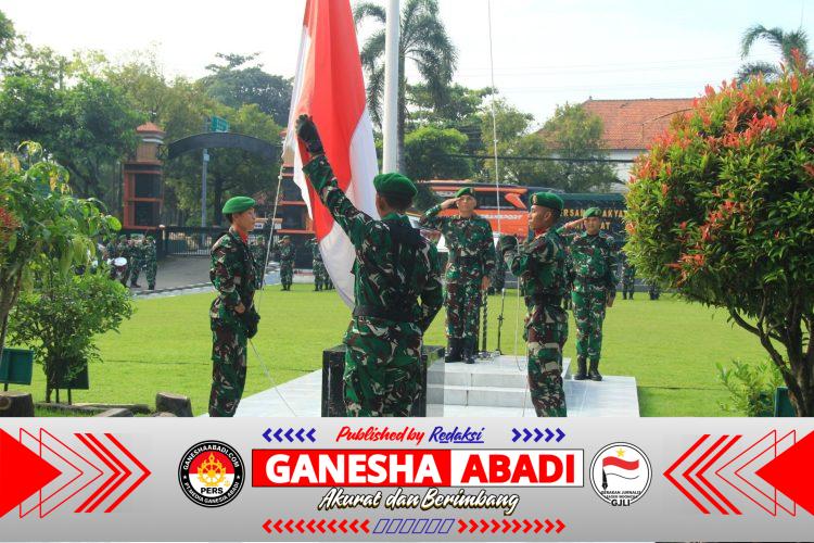 Kasdim Pimpin Upacara Bendera Hari Senin di Makodim
