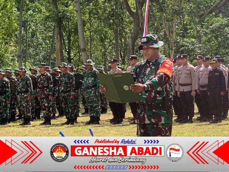 Dengan Lantang, Dansatgas Bacakan Laporan Singkat Pelaksanaan TMMD 127 Kodim 0728/Wonogiri