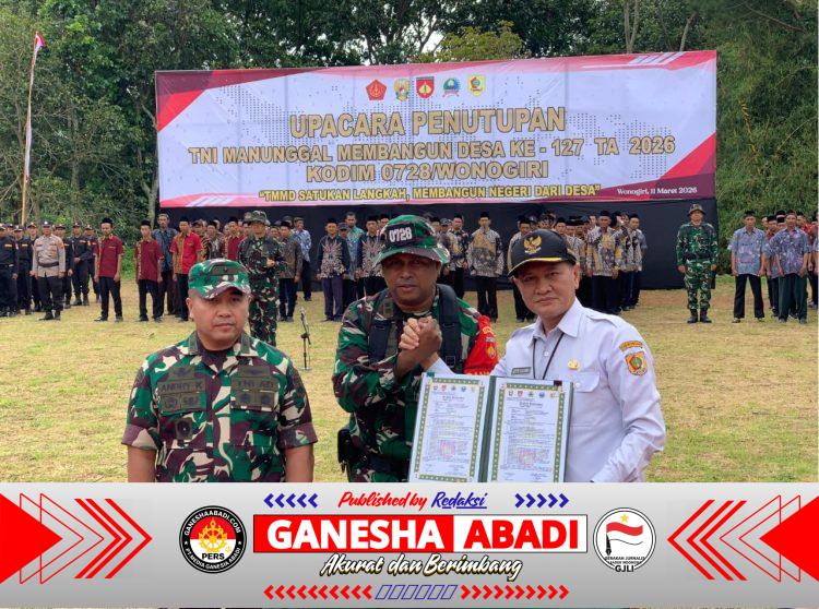 Kasdam IV/Diponegoro Resmi Tutup TMMD Reguler Ke-127 Kodim 0728/Wonogiri