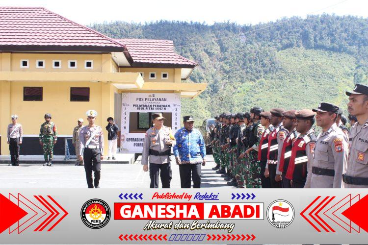 Kodim 1714/Puncak Jaya Turun Hadir Bersama Apel Gelar Pasukan TNI/Polri, Satgas dan Apintel Pada Operasi Ketupat Noken 2026