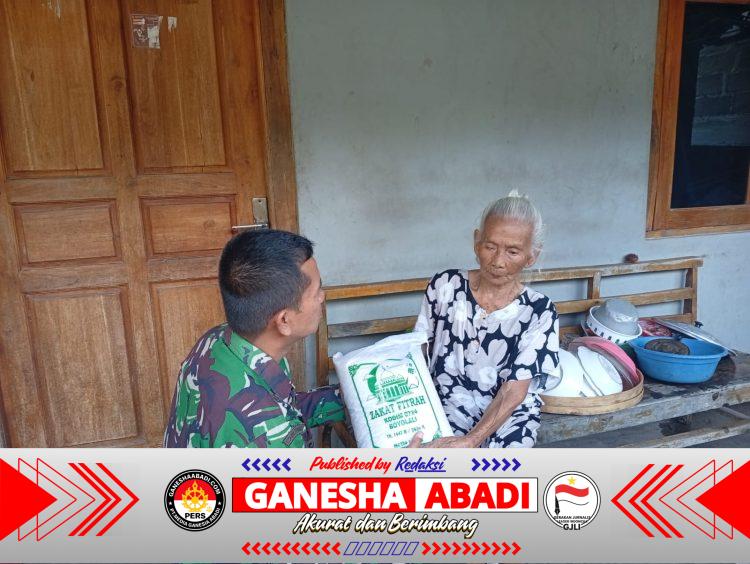 Babinsa Koramil 12/Simo Tebar Berkah Ramadhan, Zakat Fitrah Disalurkan Langsung ke Rumah Warga