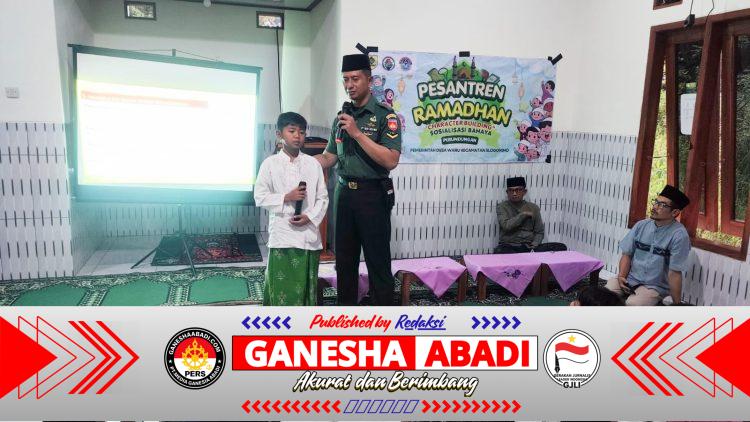 Cetak Generasi Anti-Bullying, Serda Awaludin Tanamkan Karakter di Pesantren Ramadhan SDN 2 Waru
