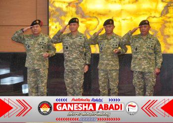 Irjen TNI Pimpin Upacara Laporan Korps Kenaikan Pangkat 54 Perwira Tinggi TNI