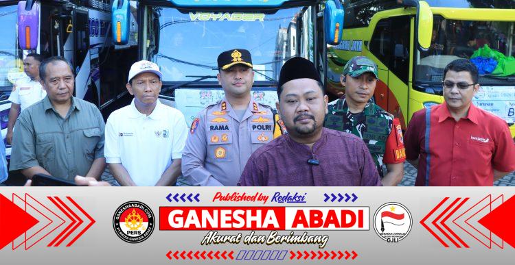 Kapolres dan Forkopimda Gresik Lepas 750 Pemudik, 15 Bus Mudik Gratis Diberangkatkan