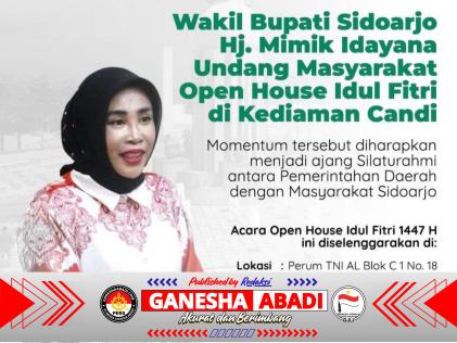 Wabup Sidoarjo Hj. Mimik Idayana Gelar Open House Idul Fitri 1447 H Selama Tiga Hari