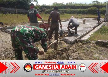 Tingkatkan Infrastruktur Desa Danramil Kerja Bakti Pembangunan Talud