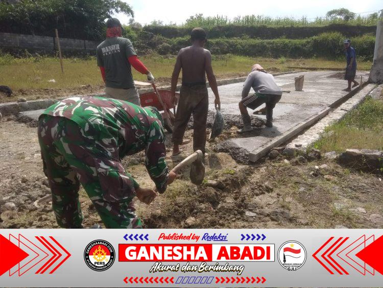 Tingkatkan Infrastruktur Desa Danramil Kerja Bakti Pembangunan Talud