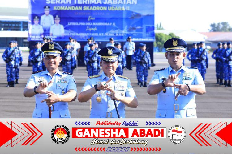 Komandan Lanud Sultan Hasanuddin Hadiri Sertijab Danskadron Udara 11