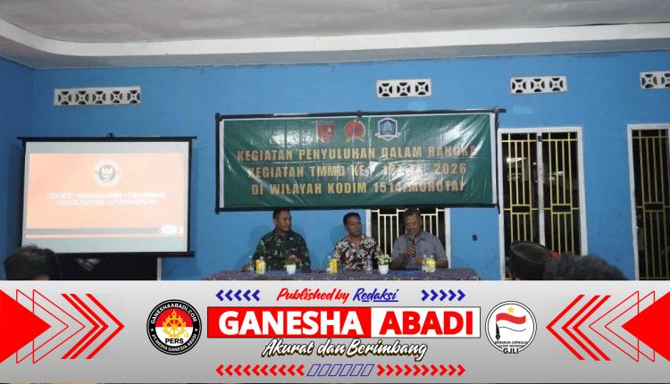 Satgas TMMD Ke-127 Kodim 1514/Morotai Gelar Penyuluhan Bahaya Radikalisme dan Kesehatan di Daruba Pantai