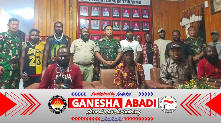 Enam Warga Diserahkan Kepada Perwakilan Keluarga, Kodim 1710/Mimika Tegaskan Proses Sesuai Prosedur Hukum