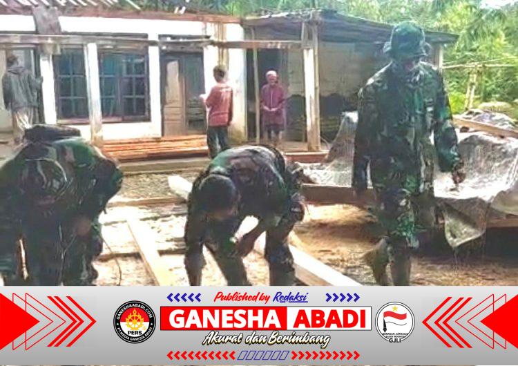 Tak Hanya Piawai Dimedan Perang, Satgas TMMD 127 Kodim Wonogiri Juga Piawai Dalam Pertukangan