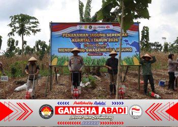 Polres Kendal Gelar Tanam Jagung Serentak, Perkuat Sinergi Polisi dan Petani