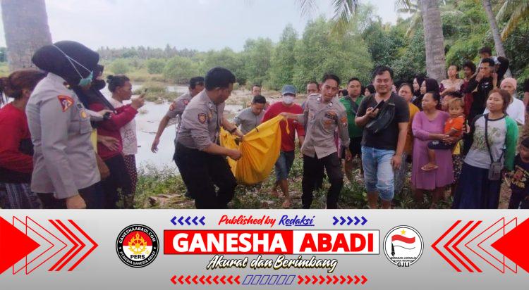 DITEMUKAN ORANG TELAH MENINGGAL DUNIA DI MUARA PINGGIR PANTAI KEDUNG DERUS DUSUN KRAJAN DESA PONDOKNONGKO KEC. KABAT.