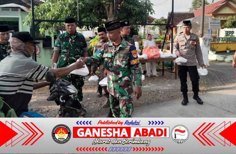 Peduli Ramadan, Sinergi TNI-Polri Bersama Persit KCK Ranting 12 Koramil Pesanggaran Gelar Berbagi Takjil