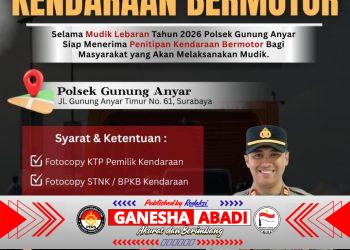 Polsek Gunung Anyar Sediakan Layanan Penitipan Motor Gratis Selama Mudik Lebaran