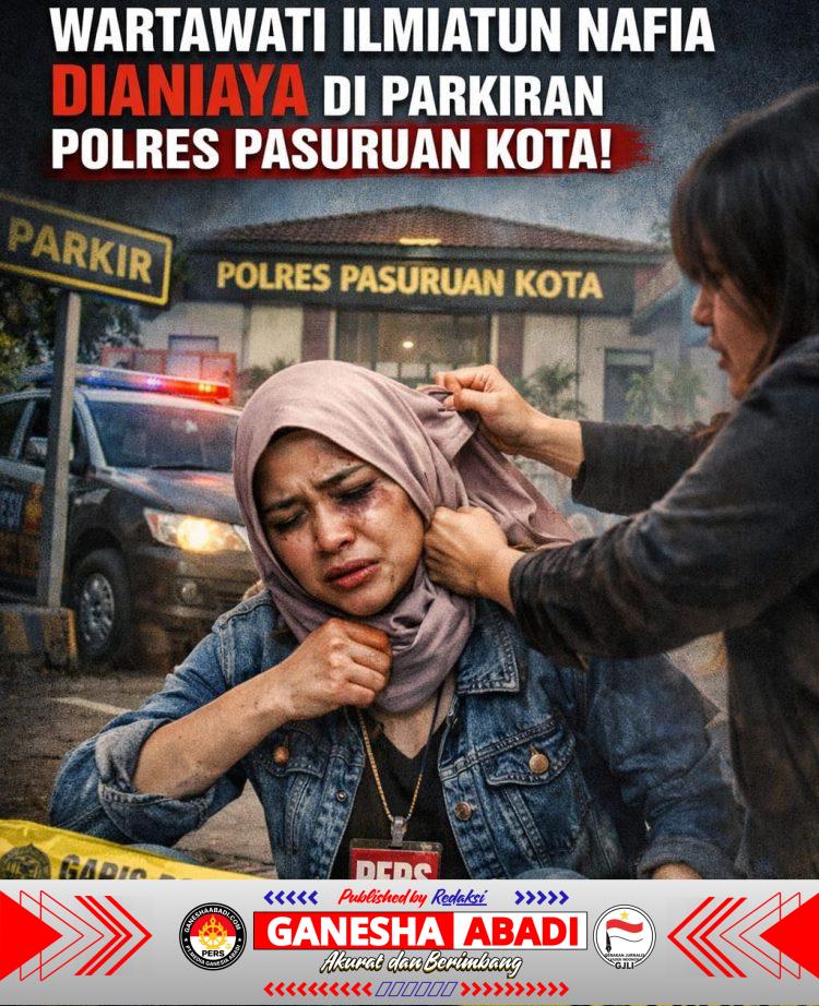 Wartawati Ilmiatun Nafia Dianiaya di Parkiran Polres Pasuruan Kota