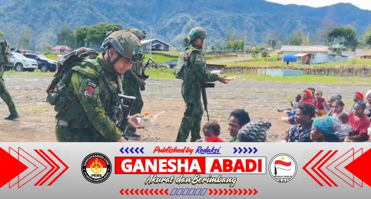 Koops TNI Habema Berbagi Kasih: Bagikan Sembako, Makan Bergizi Gratis, dan Pelayanan Kesehatan kepada Masyarakat Distrik Gome