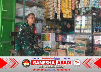 Pasca Lebaran, Serda Djoko Cek Toko bahan Kue & Plastik