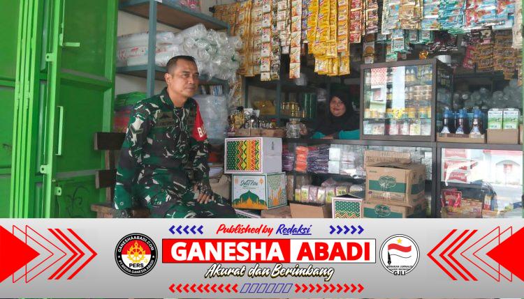 Pasca Lebaran, Serda Djoko Cek Toko bahan Kue & Plastik