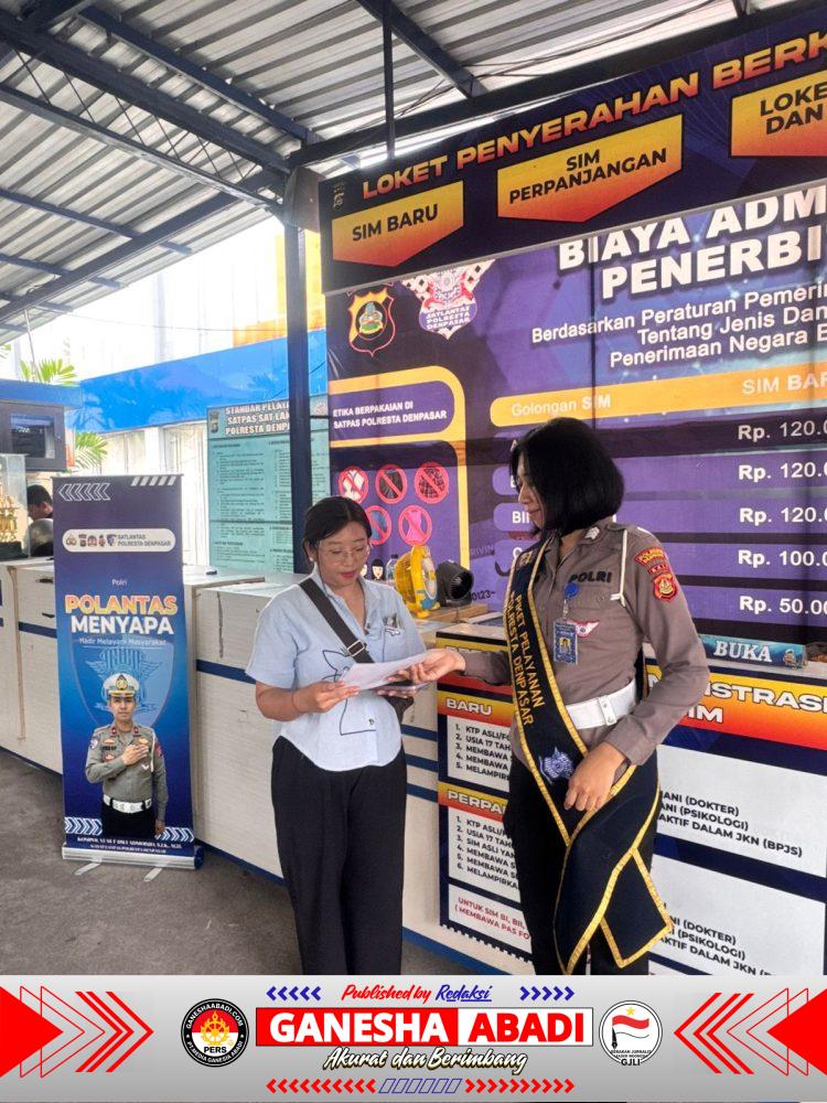 Polantas Polresta Denpasar Tingkatkan Pelayanan Sim, Hadirkan Edukasi Transparan dan Humanis